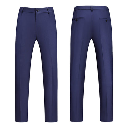 New Boys Straight Solid Color Business Wear Draping Effect Casual Suit Pants