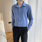 Shirt Men's Wine Red Long Sleeve Slim Fit Business