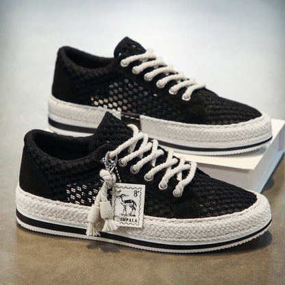 New Large Hole Mesh Summer Breathable Lightweight And Thin Type Mesh Surface Mesh Shoes Men