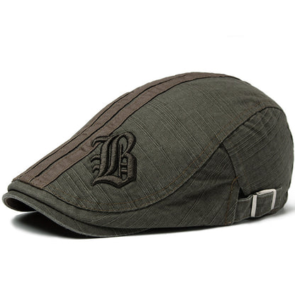 Men's Letter Beret Breathable Sun Hat