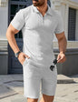 Fashion Personality Men's Shorts Casual Two-piece Suit