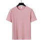 Men's Sports Solid Color Round Neck Pullover Vertical Pattern T-shirt Two-piece Set