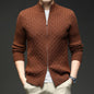 Fashion Autumn New Zipper Collar Sweater Men