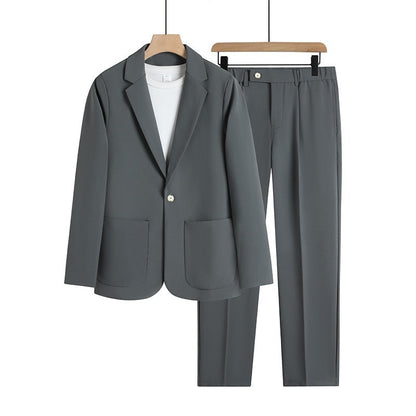 American High Street Leisure Suit Men Loose Drooping Korean Style