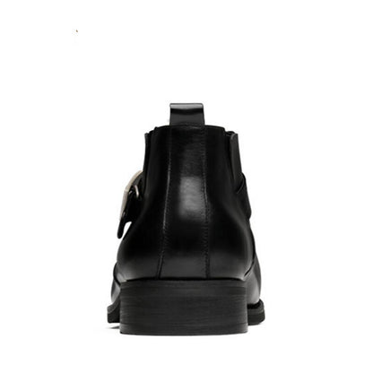 British Men's Autumn And Winter High-top Leather Shoes Martin Boots