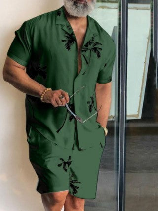 Short Sleeved Shirt Men's Casual Trendy Suit