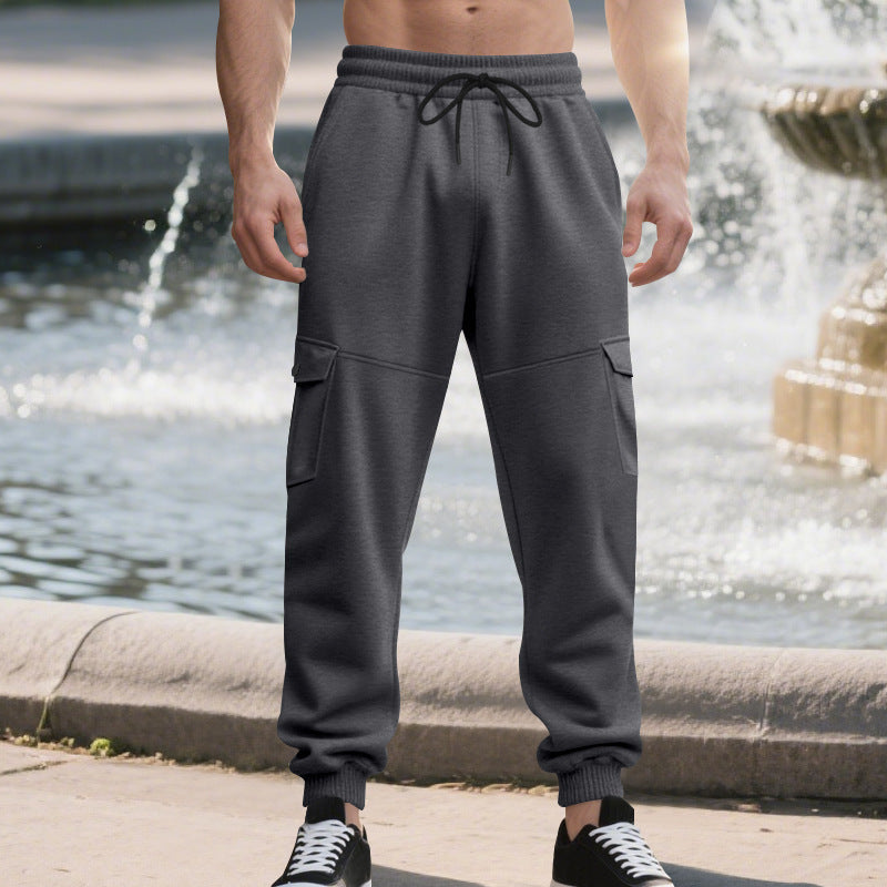 Loose Multi-pocket Ankle Banded Working Pants Men