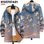 Men's Multicolor Pattern Zipper Hooded Cardigan