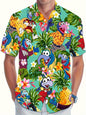 3D Printing Fashion New Flower Men's Short Sleeve Shirt