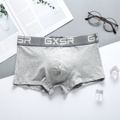 New Men's Purified Cotton Underwear Low Waist Sexy Breathable Comfortable Solid Color