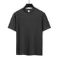 Men's Sports Solid Color Round Neck Pullover Vertical Pattern T-shirt Two-piece Set