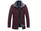 Men Lapel Short Padded Jacket Plus Velvet