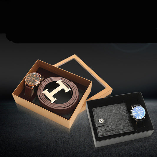 Christmas fashion wallet watch set belt set box