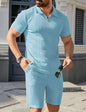 Fashion Personality Men's Shorts Casual Two-piece Suit