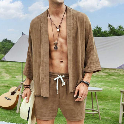 Casual Shirt Shorts Two-piece Suit Loose