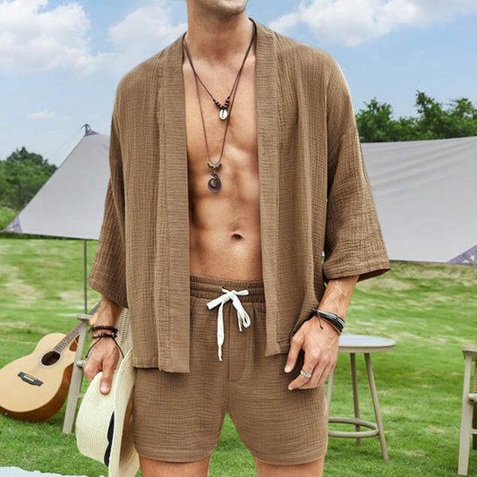 Casual Shirt Shorts Two-piece Suit Loose