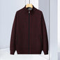 Stand Collar Sweater Coat For Men Fleece Jacket