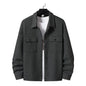 Men's Casual Jacquard Plaid Baggy Coat Shirt