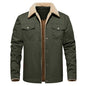 Men's Winter Jacket Lined Sherpa Jacket Warm Trucker Coat Multi Pocket