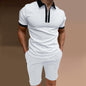 Men's Casual Printed Top And Shorts Two-piece Set