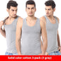 Men's Pure Color Minimal Versatile Cotton Vest