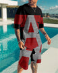 Men's Playing Card Summer Short Sleeve T-Shirt Set