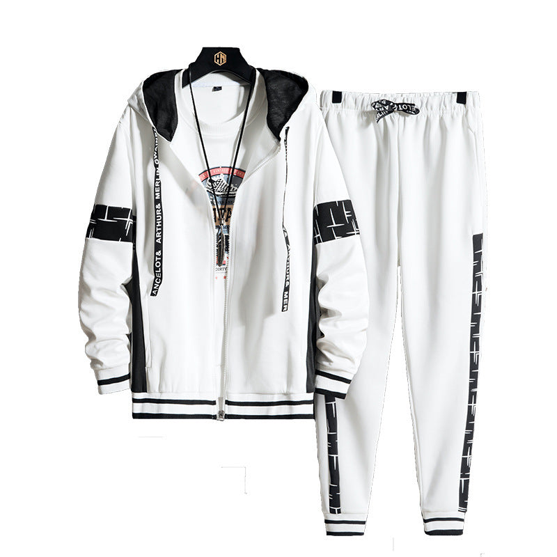 Men's Fashion Personality Hooded Casual Suit