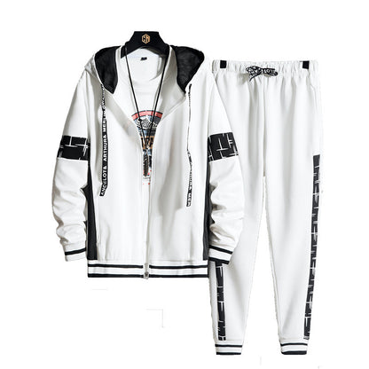 Men's Fashion Personality Hooded Casual Suit