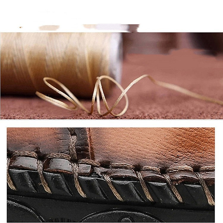 Spring And Autumn New British Style Street In High-top Non-slip Leather Shoes