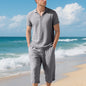 Summer Linen Suit Men's Beach Loose