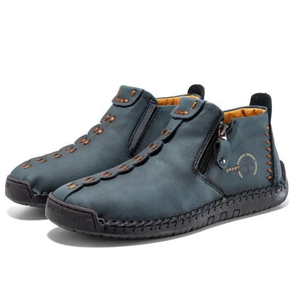 Men's Fleece-lined Cotton-padded Shoes Plus Size Zipper Dr Martens Boots Outdoor