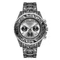 Vintage Engraving Quartz Multi-function Men's Watch