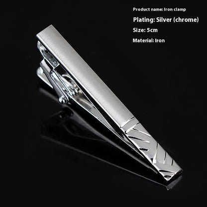 Men's Formal Wear Business Silver Simple Fashion Short Tie Clip