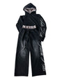 Long Sleeve Pullover Hoodie Suit Punk Print