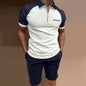 Men's Casual Printed Top And Shorts Two-piece Set