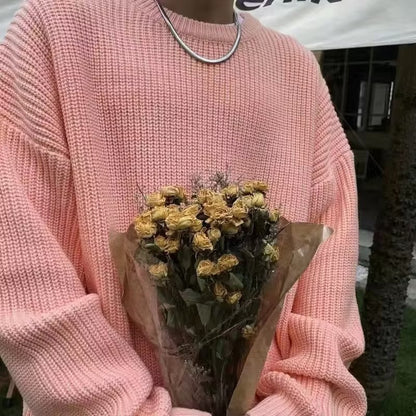 Loose Casual Retro Trendy Underwear Crew Neck Sweater