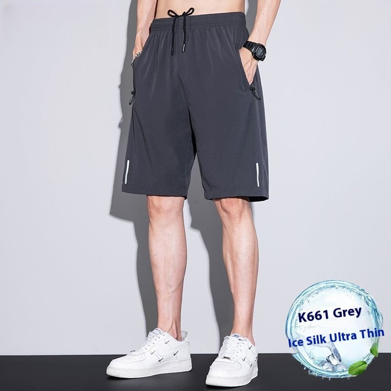 Thin Ice Silk Quick-drying Running Fitness Men's Sports Shorts