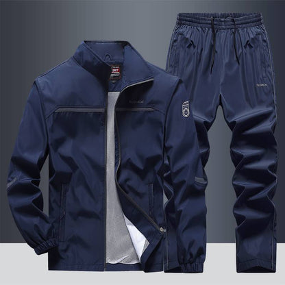 Men's Loose Lapels Casual Sportswear Polyester Composite Fabric