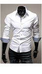 Plaid Color Matching Casual Plus Size Men's Shirt