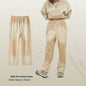 Spray Dyed Distressed Men's Trousers Bright White Washed And Worn Casual Pants