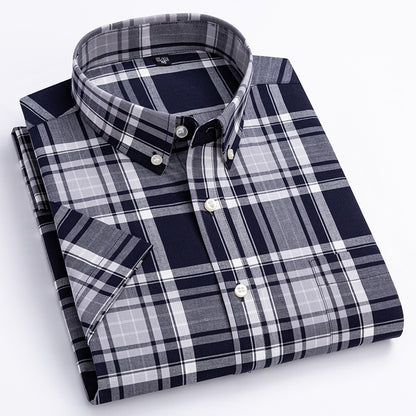 Summer Fashion Casual Men's Shirt Plaid