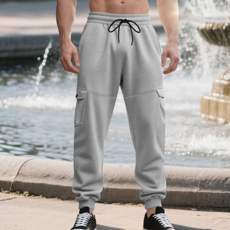 Loose Multi-pocket Ankle Banded Working Pants Men
