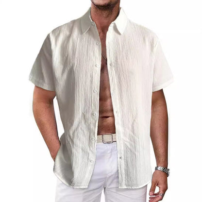 Shirt Casual Loose Short Sleeves Trousers Beach Suit