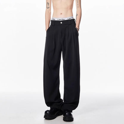 Fashion Personality Drape Ice Silk Leggings Men