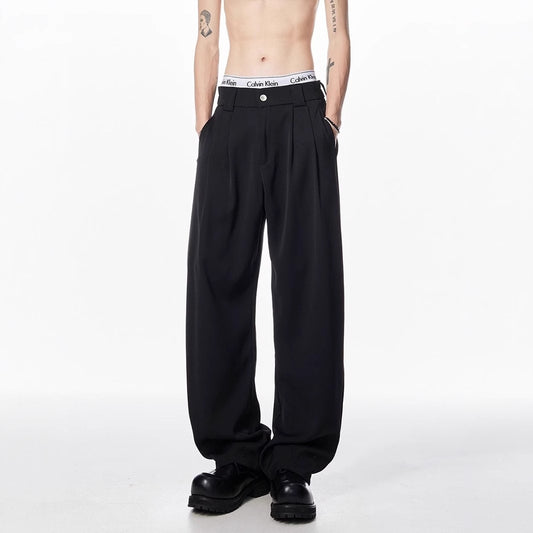 Fashion Personality Drape Ice Silk Leggings Men
