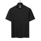 Men's Sports Solid Color Round Neck Pullover Vertical Pattern T-shirt Two-piece Set