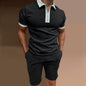 Men's Casual Printed Top And Shorts Two-piece Set