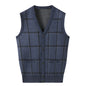 Middle-aged And Elderly Men's Jacquard Vest