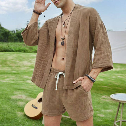 Casual Shirt Shorts Two-piece Suit Loose