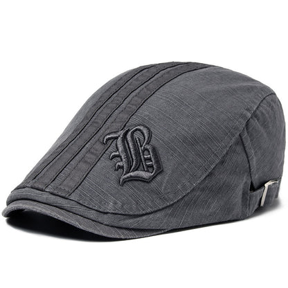 Men's Letter Beret Breathable Sun Hat